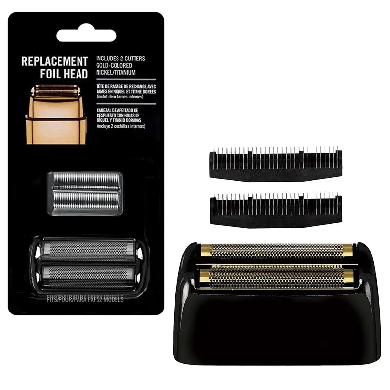 Professional Replacement Foil and Blades Set For BaBylissPRO Barberology Cordless Metal Double Foil Shaver FXFS2