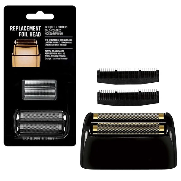Professional Replacement Foil and Blades Set For BaBylissPRO Barberology Cordless Metal Double Foil Shaver FXFS2