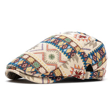 2024 Autumn and Winter Polyester Print Newsboy Caps Flat Peaked Cap Men and Women Painter Beret Hats 154