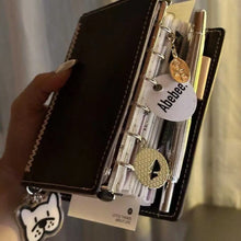 Cuaderno de piel 2026, agenda de bolsillo, organizador con anillas, hojas sueltas, colgante vintage, diario artesanal, mini libreta.