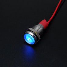 1pcs Metal Indicator Light 6mm 8mm 10mm 12mm LED Light Black Silver  with Wire 3V 5V 6V 12V 24V 110V 220V Red Yellow Blue Green