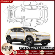 Película de protección de pintura TPU para Polestar 3 2024 2025 PPF precortada, protector transparente de carrocería, resistente a arañazos, invisible y reparable