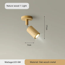 2025 Nordic Walnut Wood Ceiling Chandelier For Living Room Dining Room Aisle Entrance Corridor Lamps With Spotlights For Wall Pi