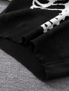 New Popular Autumn and Winter Backbone Jacquard Pattern Pullover Sweater Casual Round Neck Knitted Men's Pullover