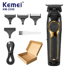 kemei Usb Rechargeable Hair Clippers Dlc Blade Cordless Electric Hair Trimmer Men Barber KM-2350