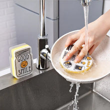 EW Smile Sponge Block High-Density Dishwashing Sponge Kitchen Household Cleaning Sponge Dishwashing Cloth Scouring Pad