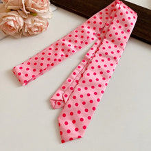 140*4cm Polka Dot Chokers Neck Scarves for Women Black White Narrow Long Ribbon Neck Chain Adjustable Knot Lady Accessories K