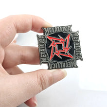 Metallica Enamel Pins Heavy Metal Rock Band Square Star Logo Brooches Punk Metal Badges Backpack Denim Jacket Lapel Pin Gift