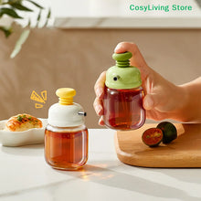 Press Type Seasoning Storage Bottle 100ml Cooking Oil Jar Glass Bottle Spice Metered Oil Control Bottle