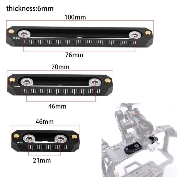 Mini NATO Rail Quick Release with Anti-Off Pins for FX3/FX30 Camera Cage