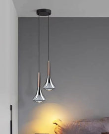 Led Pendant Light Bedroom Bedside Pearl Black Hanging Lamp Hotel Decoration Spotlight Home Indoor Decoration Ceiling Chandeliers
