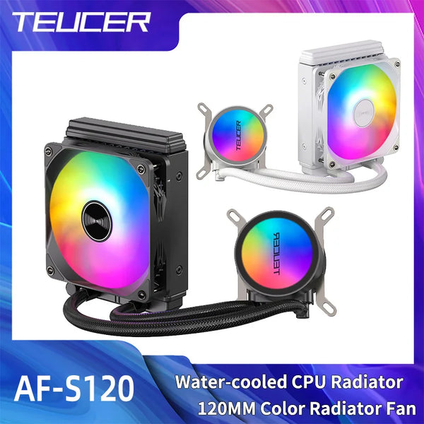 Teucer RGB AIO CPU Liquid Cooler with 120mm Fan for Intel LGA115x/1200/1700