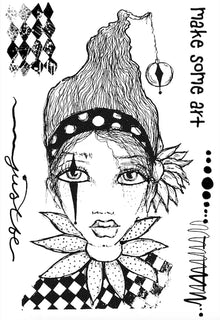 Journal Face Doodle Girl Clear Stamps DIY Scrapbook Diary Greeting Card Decoration Handmade Embossing Template Mould