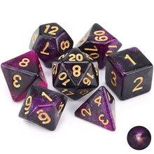 7pcs/lot Dice for Table Games DND RPG Roleplaying Board Game Digital Dice Double-colors D20 D12 D10 D8 D6 D4 Polyhedral Dice Set