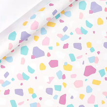 17" X 120" Wrapping Paper Roll Happy Birthday Printed Rainbow Heart Stone Design for Birthday Wedding Baby Shower