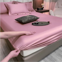 100% Egyptian Cotton Fitted Sheet with Elastic Bands, 400TC Pure Cotton Mattress Covers, Non Slip Adjustable Bed Sheets 140/160