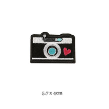 1pc Black White Biker Patches for Clothes Iron on Clothing Letter Appliques Skull Star Stripes Embroidered Sticker Round Badge