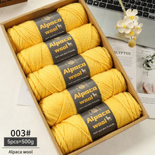 500g Alpaca Wool 245 Chunky Knitting Yarn Multi-Color Autumn and Winter Fashionable Gift for Men and Women DIY Knitting Material Kit for Warm Sweaters, Coats, Scarves, Hats, Gloves, Leg Warmers, Knee Pads Yarn Balls 5Pcs/Pack