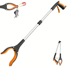 Grabber Tool 32" Trash Picker  with Strong Magnetic Tip Deft Claw Reacher Grabber for Elderly 360° Rotating Foldablegripper
