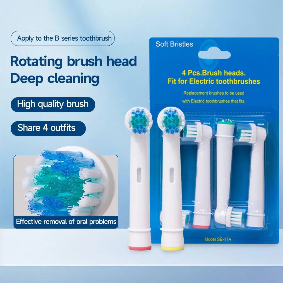 4/8pcs Replacement Brush Heads For Oral-B Electric Toothbrush Advance Power/Vitality Precision Clean/Pro Health/Triumph/3D Excel