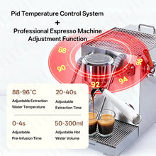 CAFOVO E120 Semi-automatic Espresso Machine ULKA Pump 9Bar OPV System 3 Boiler with OLED Display for Cafe Coffee Maker 220V