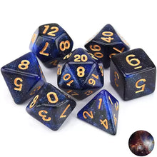 7pcs/lot Dice for Table Games DND RPG Roleplaying Board Game Digital Dice Double-colors D20 D12 D10 D8 D6 D4 Polyhedral Dice Set