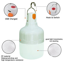 Outdoor USB Rechargeable LED Lamp Bulbs High Brightness Emergency Light Hook Up Camping Fishing Portable Lantern Night Lights
