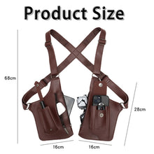 NEW Men's Tactical Vest Bag, High-quality PU Leather, Retro Scratch-resistant Chest Bag, Mobile Phone Bag, Men's Messenger Bag.