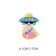 UFO Alien Rocket Space Patch for Clothing Punk Embroidered Patches On Clothes DIY Parches Applique