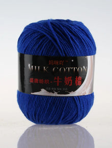 1 ud. 50g Hilo de algodón de leche para tejer Hilo de ganchillo Hilo tejido a mano DIY para suéter, bufanda, gorro, calcetines, manta, amigurumi 120M