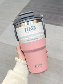 Tyeso's New Coffee Cup With Double-Layer Insulation And Cold Insulation Portable Ice Cream Cup Large Capacity Stainless Steel