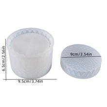 1set Ripple Candle Cup Resin Mold Cylinder Plaster Candle Jar Concrete Flower Pot Silicone Mold For Candle Home Decor