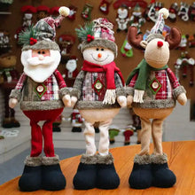 Christmas Dolls Tree Decor Standing Santa, Snowman and Reindeer Figurines  for Home Decor Birthday Gifts Merry Christmas