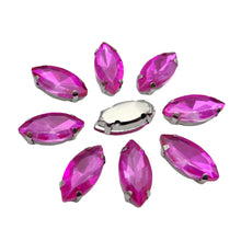 Horse Eye Shape Glass Rhinestones With Claw Marquise Sew On Stone Strass Diamond Silver Metal Base Crystals For Needlework