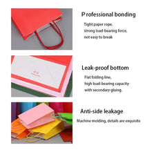 6 Pieces Colorful Gift Bags with Handles Candy Color Kraft Paper Bags for Wedding, Birthday, Party Supplies and Gifts