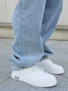 Vaqueros holgados para hombre de primavera y otoño, pantalones de mezclilla informales, rectos, extragrandes, de color sólido, moda urbana, estilo Y2k, de pierna ancha