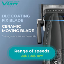 VGR Hair Trimmer Professional Hair Cutting Machine Cordless Beard Trimmer Barber Electric Hair Dryer Trimmer for Men V-640S4