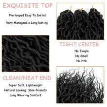 Boho Goddess Locs Crochet Hair with Curly Ends 4Packs Pre-looped Crochet Locs for Black Women Dreadlock Synthetic Crochet Braids