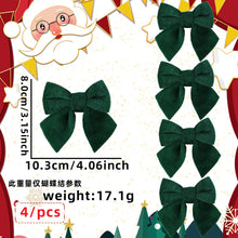 Christmas Decor Scenarios - Velvet Bow Hanging Ornaments - Tree/Wreath/Gift Box Accessories