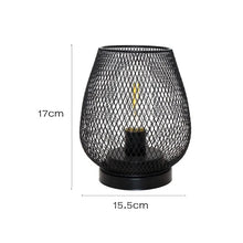 Industrial Birdcage LED Table Lamp, Iron Night Light with Silk Screen Design - image 8
