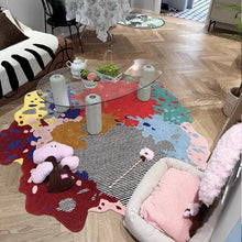 Art Living Room Carpet Irregular Color IG Bedroom Bedside Rug Round Large Area Splash Ink Creative Coffee Table Mat Ковер Tapete