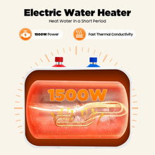 1500W Mini Tank Water Heater, 6L Electric Hot Water Heater with LED Display & Temp Control for Kitchen Under Sink