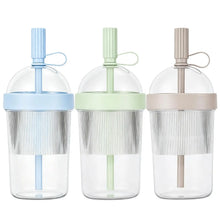 1/2/3pcs Coffee Cup With Lid Reusable 17oz Drink Mug Cold Drink Tumbler Transparent Straw Cup Tea Milk Mug For Home Office Gym
