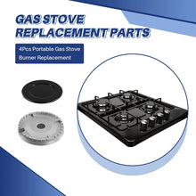 4Pcs Portable Gas Stove Burner Replacement - Surface Burner Head Accessories Stove Range Gas Burners Gas Stove Gas Stove