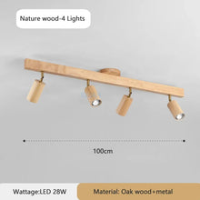2025 Nordic Walnut Wood Ceiling Chandelier For Living Room Dining Room Aisle Entrance Corridor Lamps With Spotlights For Wall Pi