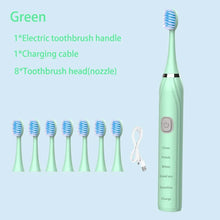 Sonic Electric Toothbrush Cleaning Brush For Adult Automatic Rechargeable Soft Hair Waterproof Ultrasonic Tooth Brush 4 heads