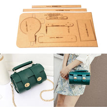 1Set Leather Craft Fashion Drum Bag/Crossbody Bag Sewing Pattern Hard Kraft Paper Stencil DIY Template