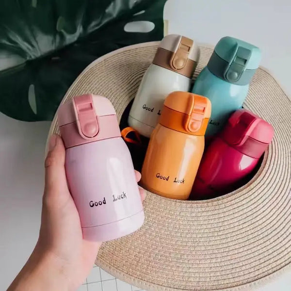 Creative Cute Thermos Cup 304 Stainless Steel Portable Insulated Cup Mini Children's Thermos Bottle Travel Out Thermos Cup