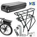 Rear Rack Battery Case 78pcs 21700 Cells EBike Battery Box 36V 48V 52V Ebike Downtube Case With Rear Rack
