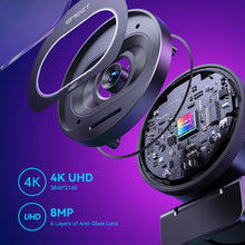 Webcam 4K HD USB Web Camera 1080P 60FPS Fast Autofocus Streaming Camera EMEET S600 With Mics for Video Calling/Zoom/Skype/Teams